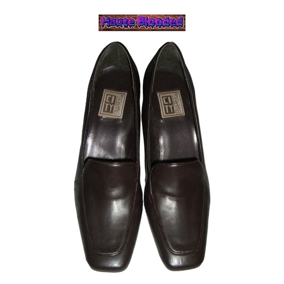 Vintage 90's City Snappers Brown Loafers Pumps Fall Academia Preppy y2k Clueless - Picture 5 of 11